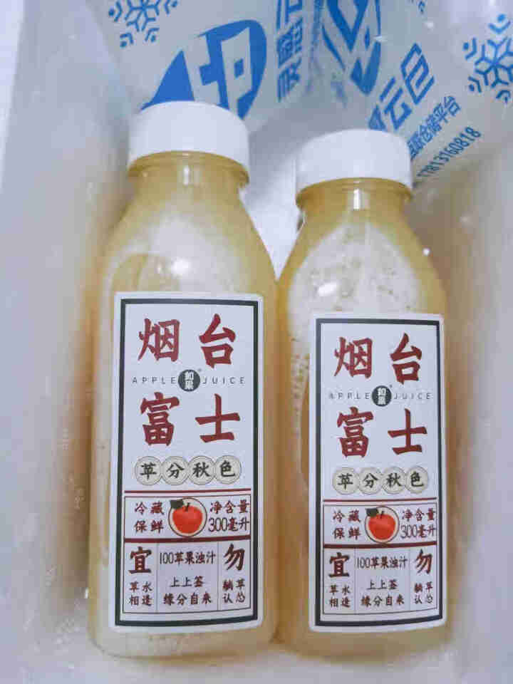 如果100苹果汁100%果汁烟台富士鲜榨果蔬汁饮料 烟台富士300ml*4瓶装怎么样，好用吗，口碑，心得，评价，试用报告,第4张