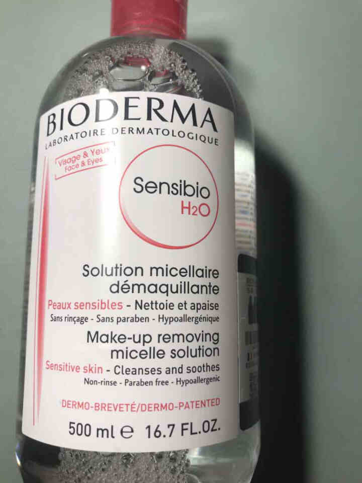 法国贝德玛（BIODERMA）舒妍多效洁肤液500ml （卸妆水 深层清洁 粉水 舒缓保湿 敏感肌 眼唇 原装进口）怎么样，好用吗，口碑，心得，评价，试用报告,第6张