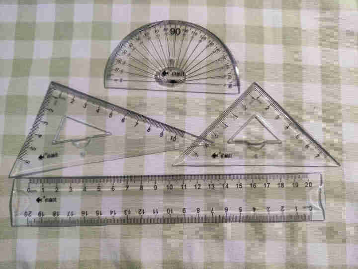 圆规套尺小鱼儿可爱尺子套装儿童小学生文具学习用品波浪尺15cm直尺三角尺量角器软尺金属四件套三角板 软尺 四件套,第6张
