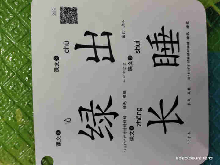 生字卡片一年级上册语文拼音加汉字卡片2020小学一年级同步生字卡扫码有声跟读跟学 TX一年级上同步生字卡怎么样，好用吗，口碑，心得，评价，试用报告,第5张