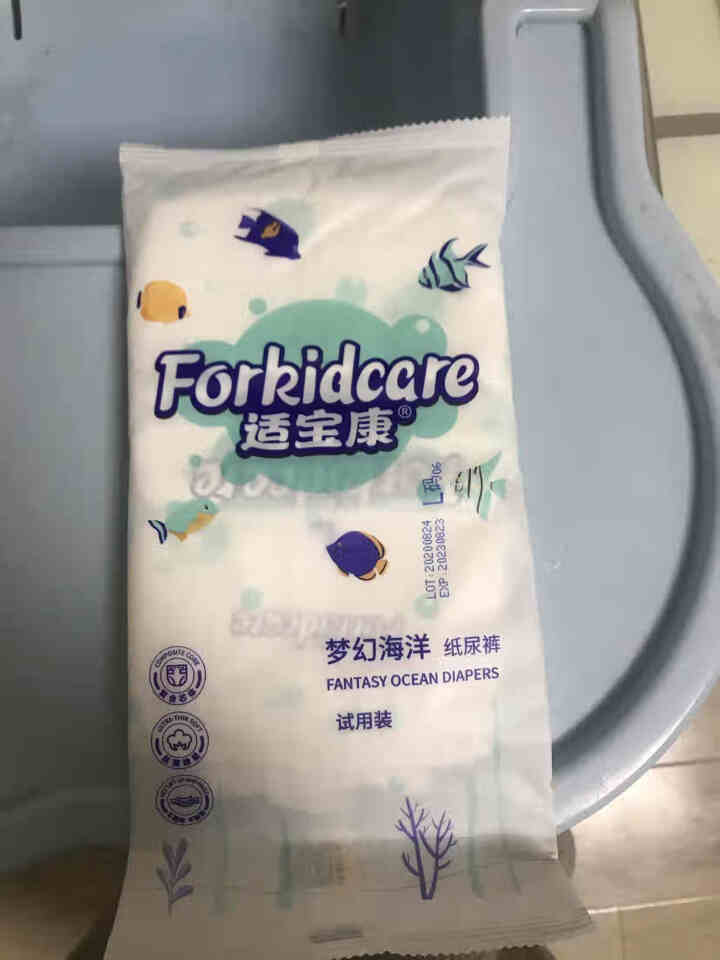 适宝康·Forkidcare 梦幻海洋纸尿裤试用装L码*4片 适合9,第2张