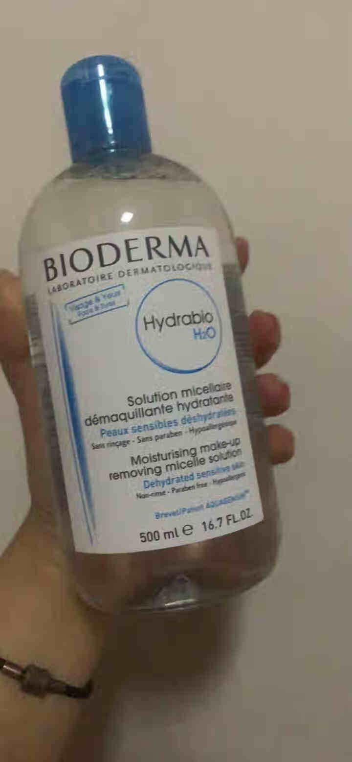 法国贝德玛（BIODERMA）润妍水润保湿洁肤液500ml （卸妆水 深层清洁 蓝水 补水焕肤 干皮 眼唇 原装进口）怎么样，好用吗，口碑，心得，评价，试用报告,第3张