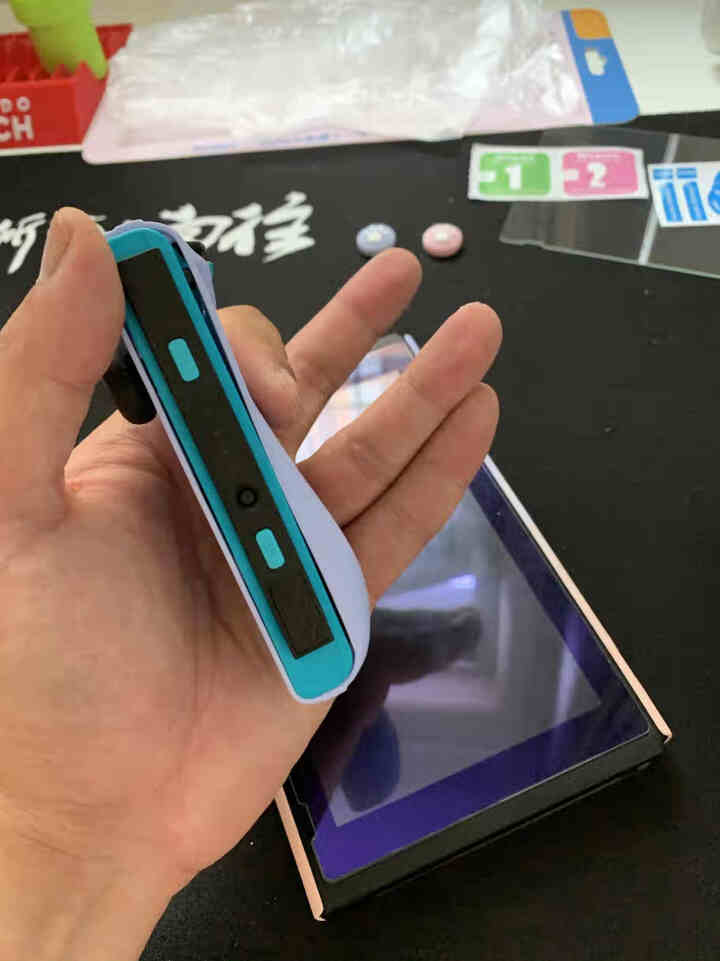 丸图任天堂switch保护壳硅胶NS硬壳保护包磨砂保护套纯色创意彩壳ns游戏机配件防摔分离式手柄套 switch粉紫渐变保护壳+摇杆帽怎么样，好用吗，口碑，心得,第7张