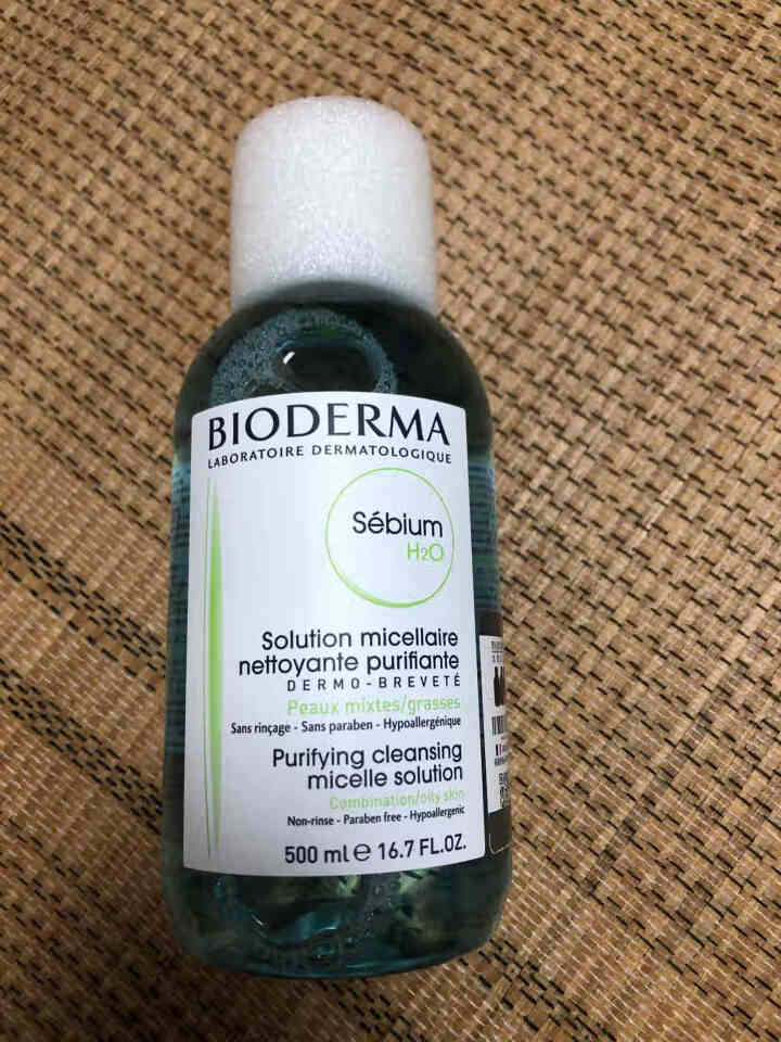 法国贝德玛（BIODERMA）净妍控油洁肤液500ml（卸妆水 深层清洁 绿水 控油补水 改善毛孔痘痘 原装进口）怎么样，好用吗，口碑，心得，评价，试用报告,第2张