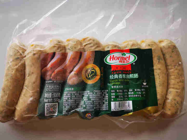 荷美尔（Hormel）经典香葱油煎肠 冷冻 500g/袋 火腿肠香肠 烧烤肠 纯肉肠 热狗 早餐肠怎么样，好用吗，口碑，心得，评价，试用报告,第2张