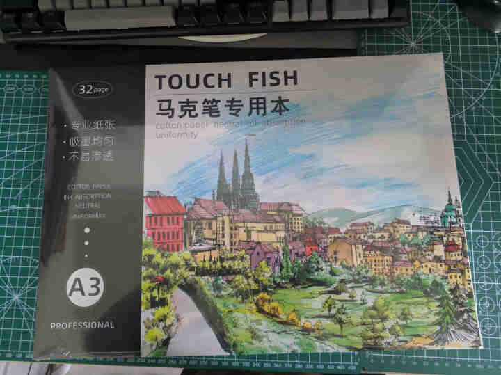 TouchFish马克本马克笔专用纸 a3 A4绘画本学生动漫手绘临摹写生人物上色画本 升级款马克本A3【保证不透】怎么样，好用吗，口碑，心得，评价，试用报告,第2张