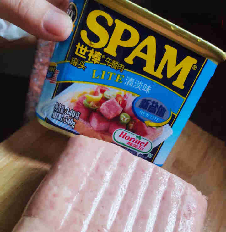 世棒（SPAM）午餐肉罐头清淡口味340g 开罐即食早餐三明治火锅烧烤麻辣香锅泡面搭档怎么样，好用吗，口碑，心得，评价，试用报告,第4张