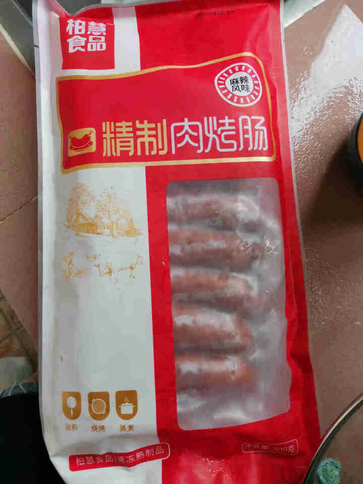 柏慧食品 火山石精制肉烤肠（麻辣味）500g/袋 纯肉 热狗肠 早餐肠 地道肠怎么样，好用吗，口碑，心得，评价，试用报告,第2张