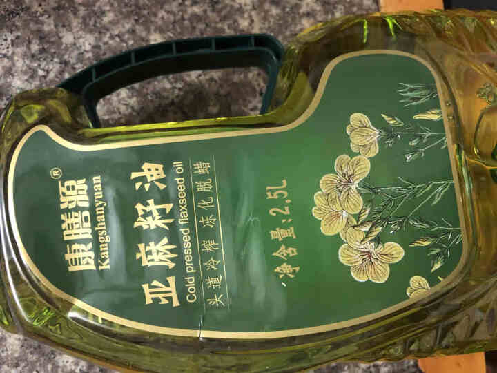 康膳源 亚麻籽油2.5L 冷榨一级月子宝儿食用油 补充α,第2张