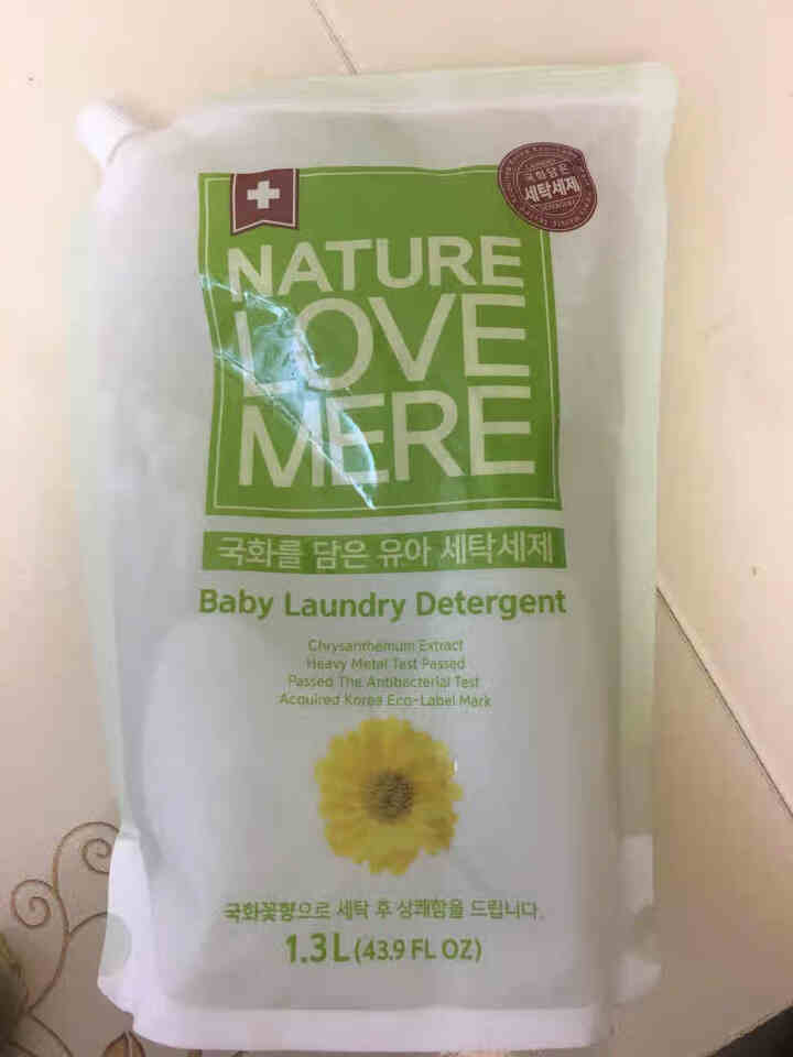 爱自母芯（Naturelovemere）韩国原装进口婴幼儿洗衣宝宝专用洗衣液回填装1300ml 菊花洗涤剂(1300ml)怎么样，好用吗，口碑，心得，评价，试用,第2张