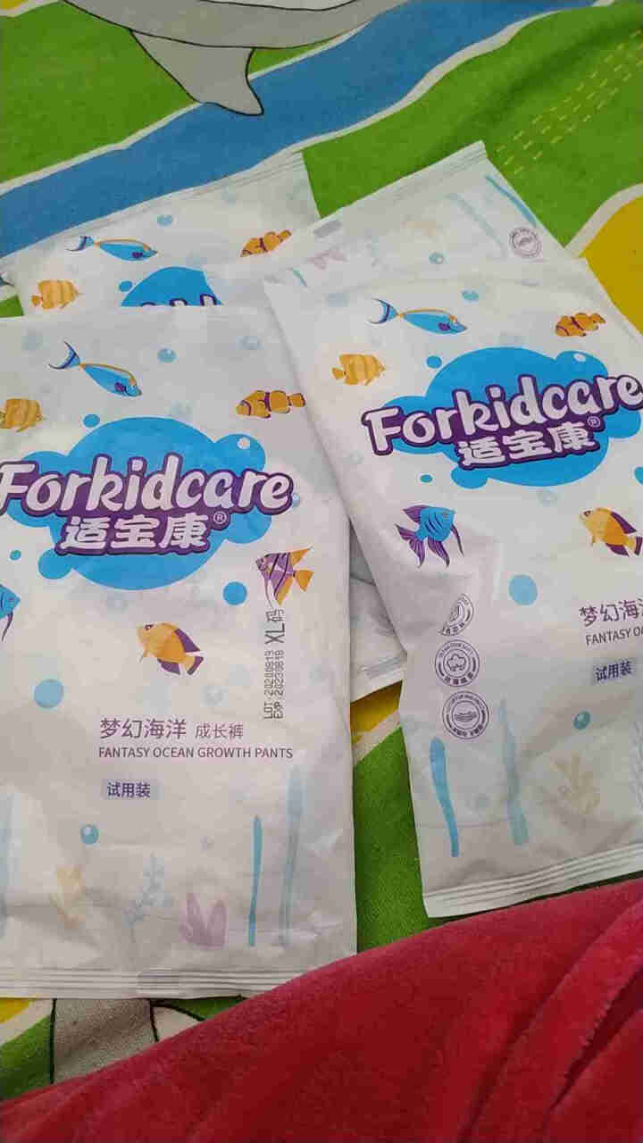 适宝康·Forkidcare 梦幻海洋成长裤试用装XL码*4片 适合12,第4张