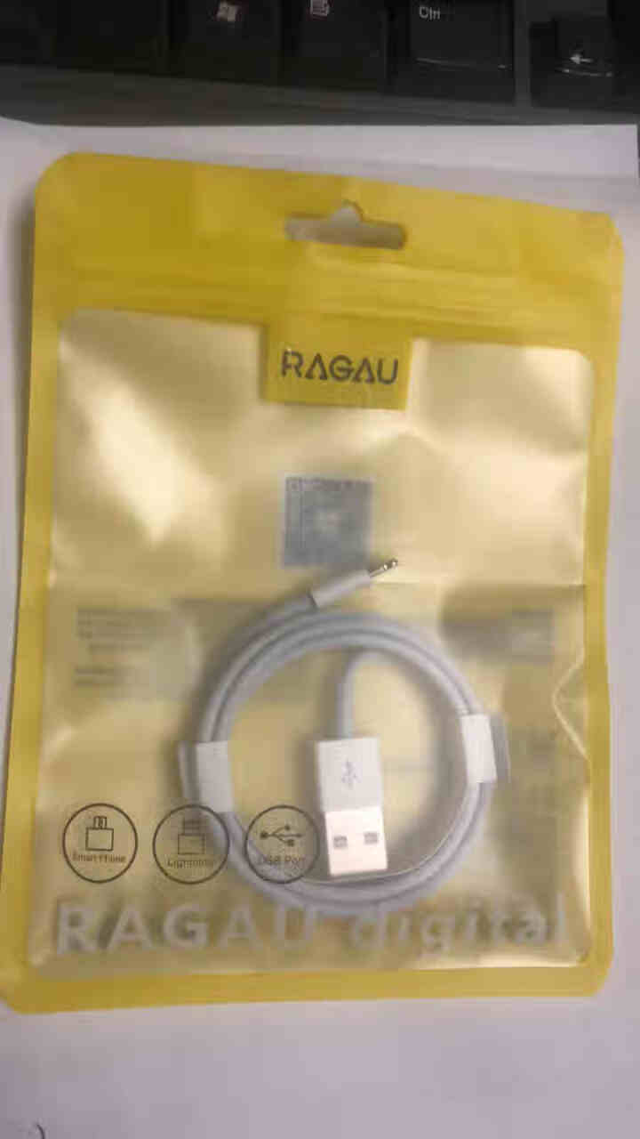 睿高（RAGAU）苹果手机闪充电数据线适用iphone5/6/7/8/xs/11promax/se2 白色*1条装怎么样，好用吗，口碑，心得，评价，试用报告,第2张