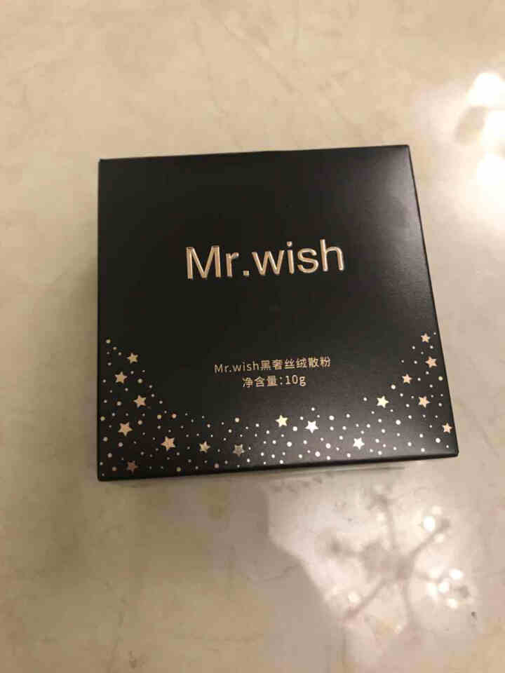 MR.WISH 心愿先生 散粉定妆粉控油持久长效持妆干粉防水粉饼自然不易脱妆蜜粉轻薄透气裸妆粉底 黑奢散粉怎么样，好用吗，口碑，心得，评价，试用报告,第2张