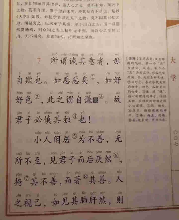 大学中庸大字注音插图版中华原典诵读系列：注释无障碍阅读音频试听名师指导16开崇贤书院编中小学课外读物怎么样，好用吗，口碑，心得，评价，试用报告,第3张