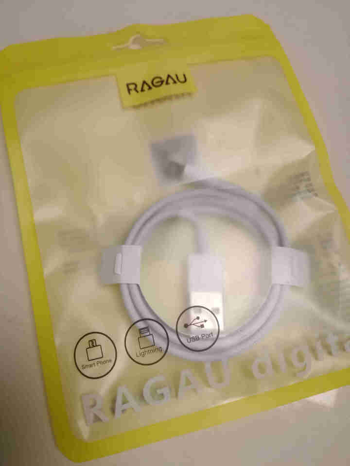 睿高（RAGAU）苹果手机闪充电数据线适用iphone5/6/7/8/xs/11promax/se2 白色*1条装怎么样，好用吗，口碑，心得，评价，试用报告,第2张