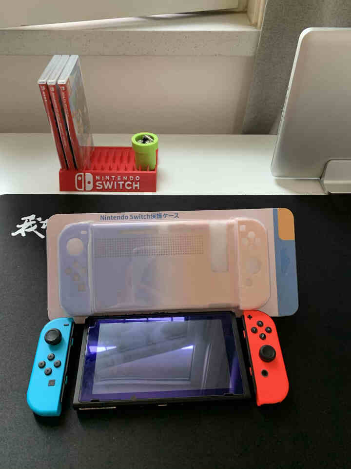 丸图任天堂switch保护壳硅胶NS硬壳保护包磨砂保护套纯色创意彩壳ns游戏机配件防摔分离式手柄套 switch粉紫渐变保护壳+摇杆帽怎么样，好用吗，口碑，心得,第2张