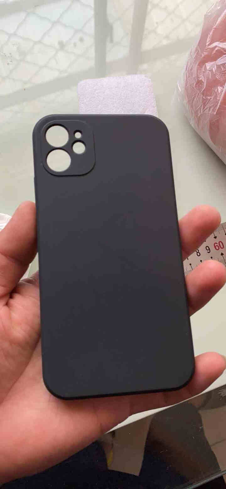 汉牌 苹果11/11Pro手机壳iPhone 11 pro保护套魔方液态硅胶新升级全包防摔直边软壳 经典黑,第4张