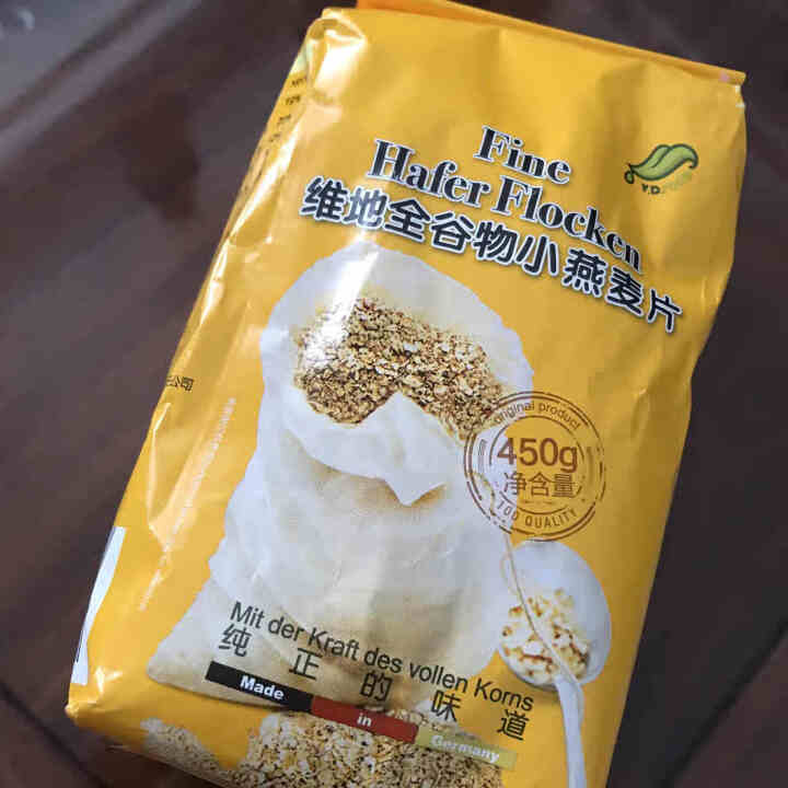 德国进口（V.D）维地全谷物小燕麦片450G 老人儿童都适宜 无加糖即食谷物 牛奶好搭档 450G怎么样，好用吗，口碑，心得，评价，试用报告,第4张