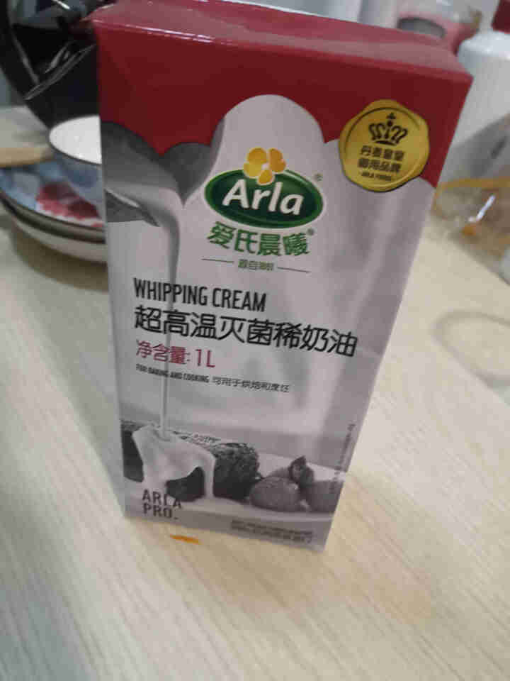 Arla爱氏晨曦动物性淡奶油（蛋糕裱花 稀奶油 蛋挞慕斯 面包 甜点 烘焙原料）1L 【常温】怎么样，好用吗，口碑，心得，评价，试用报告,第3张