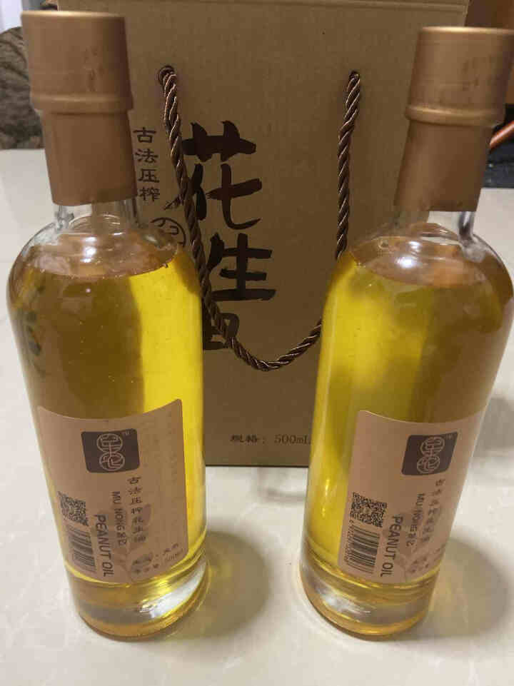 牟农 食用油 古法压榨12℃ 花生油500ml×2瓶 礼盒装 烟台恒邦出品怎么样，好用吗，口碑，心得，评价，试用报告,第3张