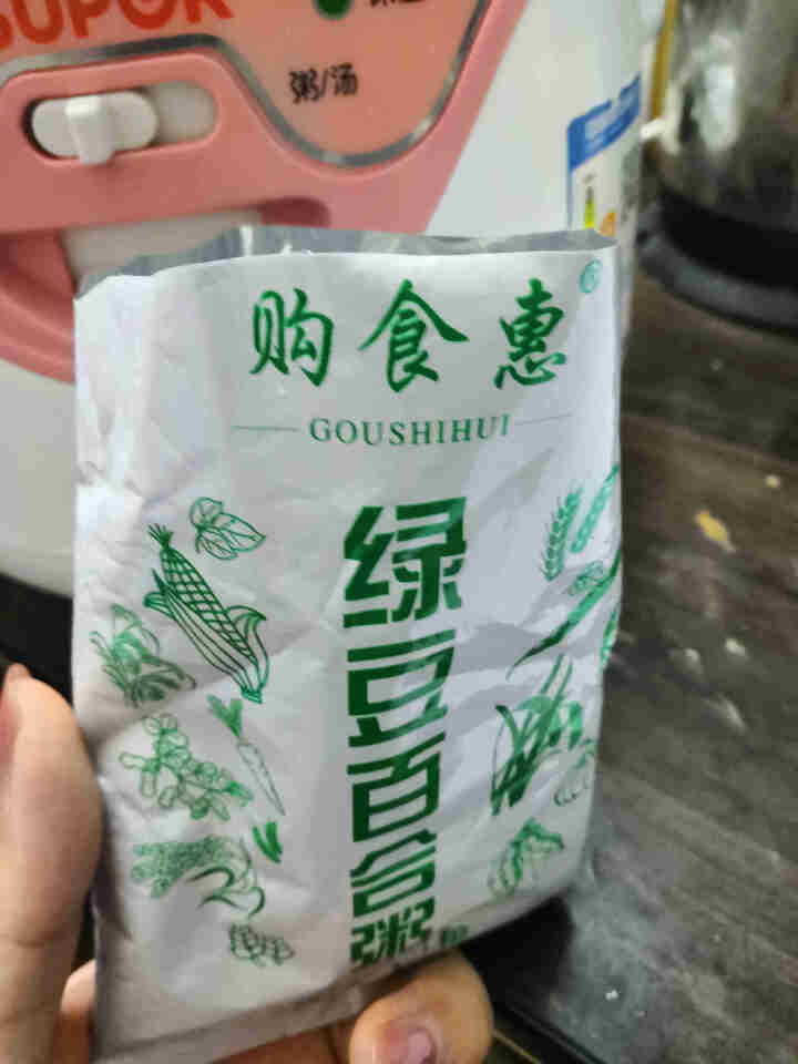 购食惠 绿豆百合粥100g（大米、绿豆、百合）混合粥米粥料五谷杂粮粗粮熬粥怎么样，好用吗，口碑，心得，评价，试用报告,第3张