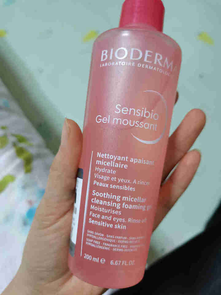 法国贝德玛（BIODERMA）舒妍修护洁肤凝胶洗面奶洁面乳200ml（ 温和清洁卸妆  舒缓保湿 低泡无皂基）怎么样，好用吗，口碑，心得，评价，试用报告,第2张