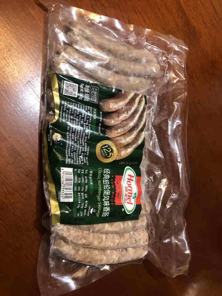 荷美尔（Hormel）经典纽伦堡风味香肠500g/袋 冷冻生制 火腿肠 热狗 纯肉肠 烧烤肠 早餐食材怎么样，好用吗，口碑，心得，评价，试用报告,第2张