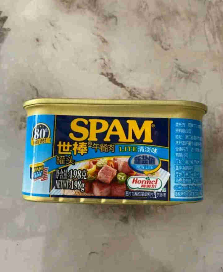 世棒（SPAM）午餐肉罐头经典原味340g 开罐即食早餐三明治火锅烧烤麻辣香锅泡面搭档怎么样，好用吗，口碑，心得，评价，试用报告,第2张