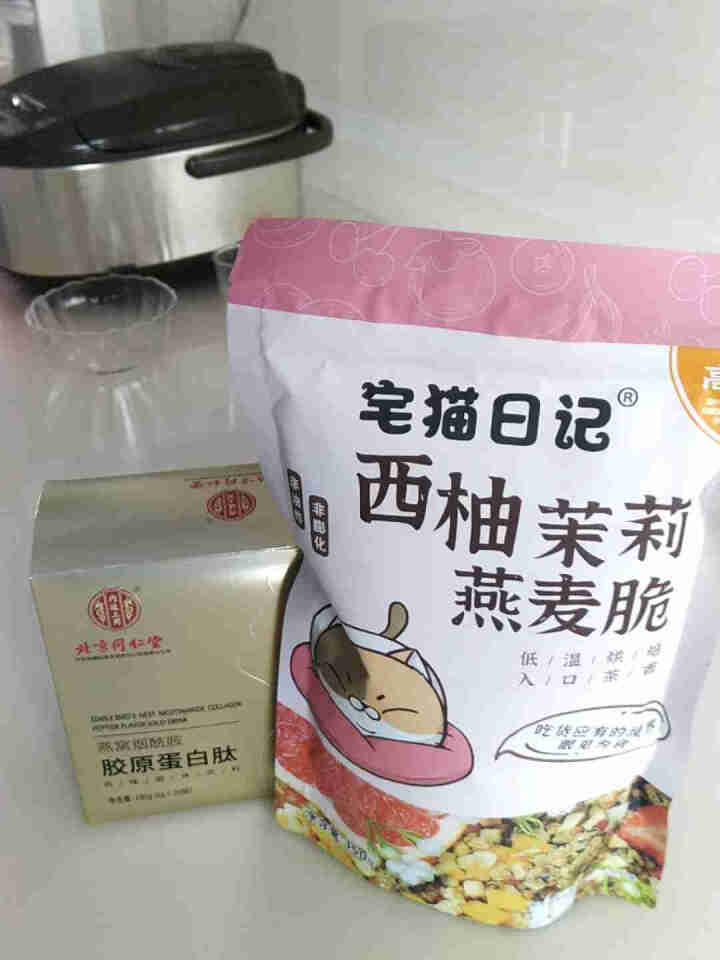 宅猫日记 【符龙飞推荐】西柚茉莉燕麦脆350g 即食冲饮谷物代餐零食营养早餐麦片 冲饮营养麦片燕麦 西柚茉莉燕麦脆怎么样，好用吗，口碑，心得，评价，试用报告,第4张