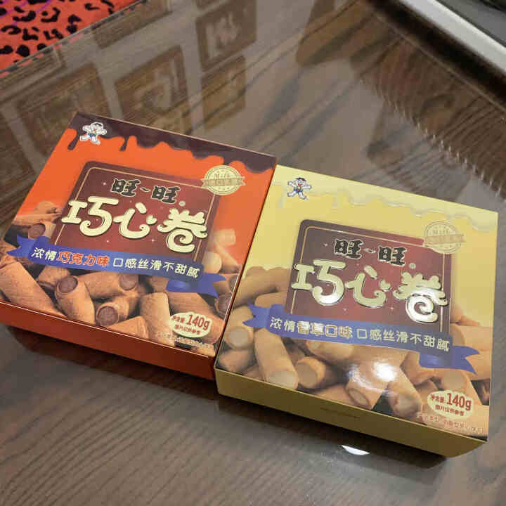 旺旺 巧心卷140g*2组合装香草味巧克力味网红小吃零食夹心饼干口味自选 香草味140g+巧克力140g怎么样，好用吗，口碑，心得，评价，试用报告,第2张