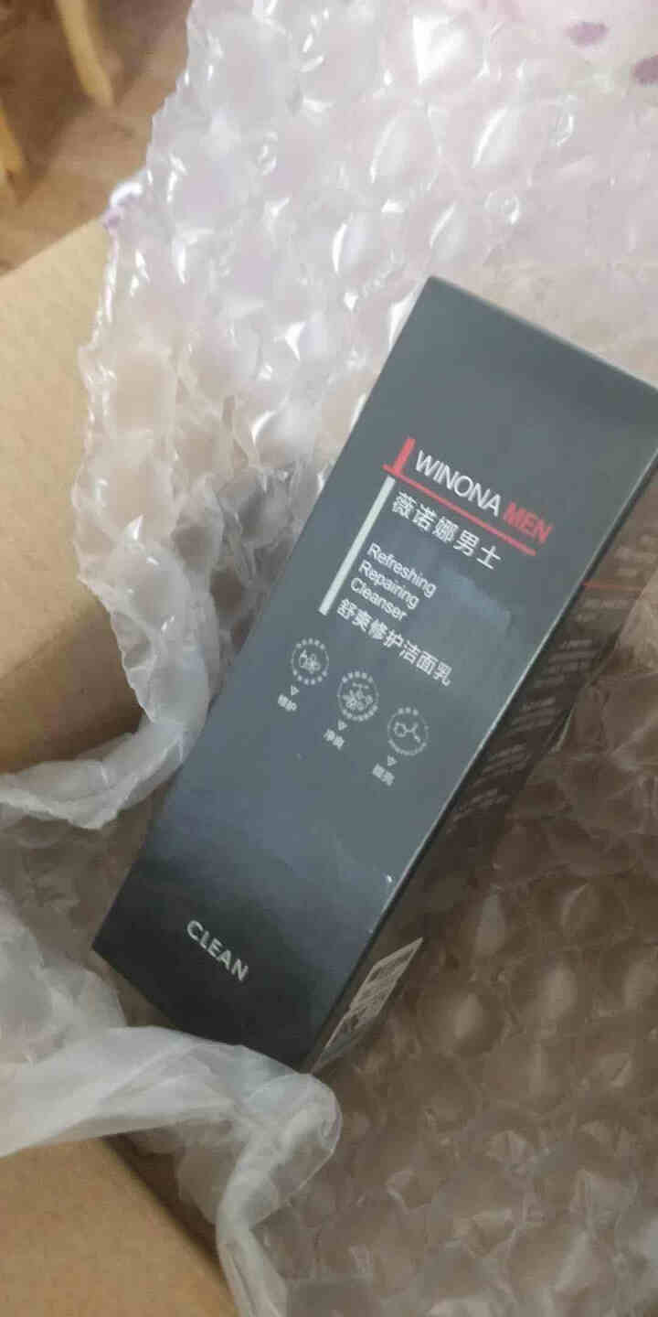 薇诺娜男士（WINONA MEN）舒爽修护洁面乳120g小灰管男士洗面奶控油洁面乳清爽补水保湿温和怎么样，好用吗，口碑，心得，评价，试用报告,第2张