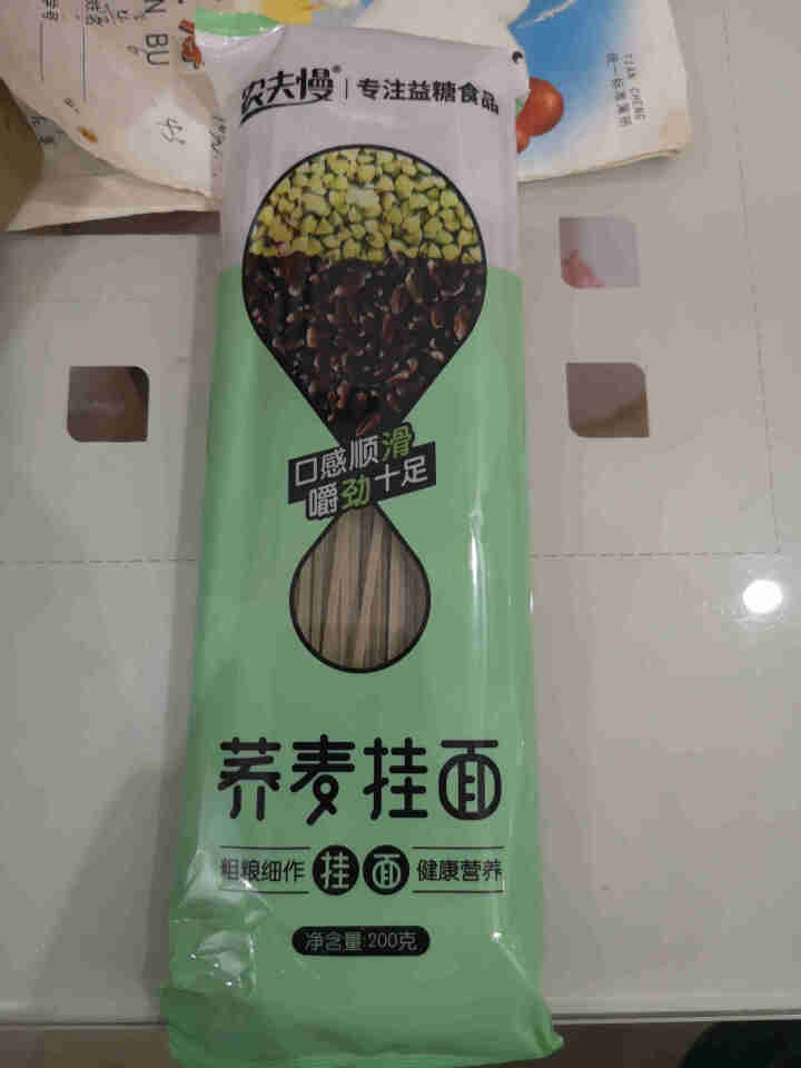 农夫慢 荞麦面 0脂肪挂面低脂荞麦面全麦速食杂粮面健身代餐低脂肪拌面粗粮主食 荞麦面200g*1袋【尝鲜装】怎么样，好用吗，口碑，心得，评价，试用报告,第3张