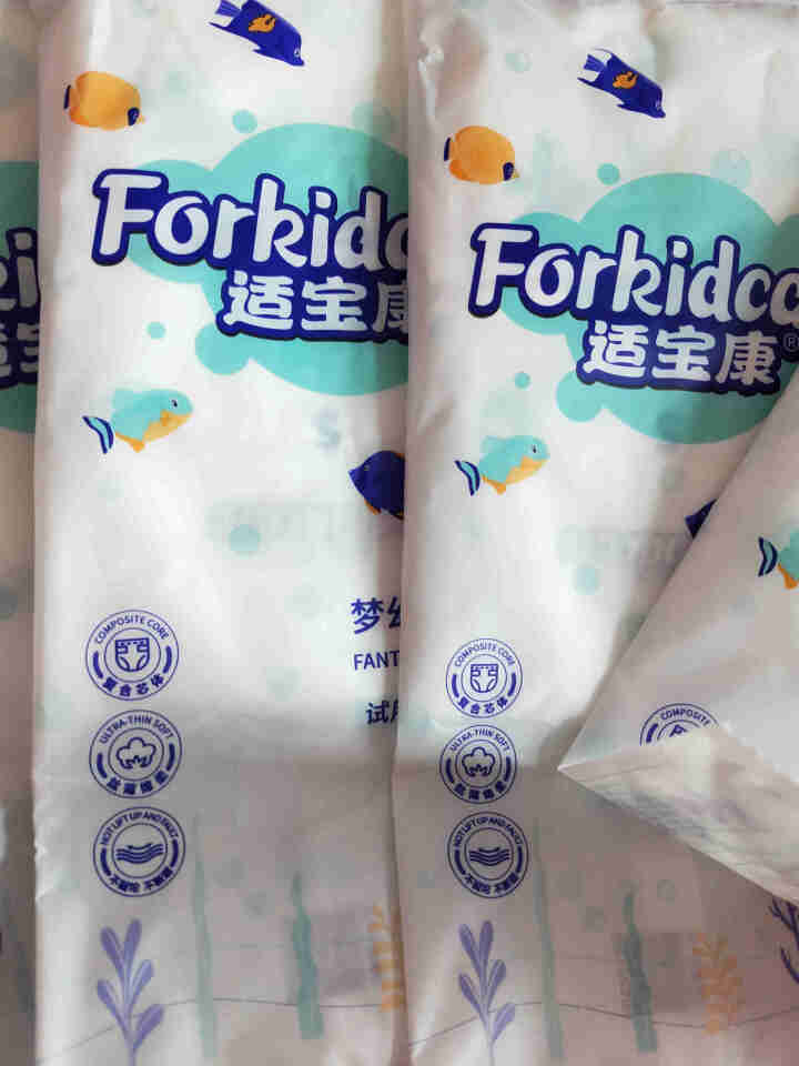 适宝康·Forkidcare 梦幻海洋纸尿裤试用装S码*4片 适合4,第2张