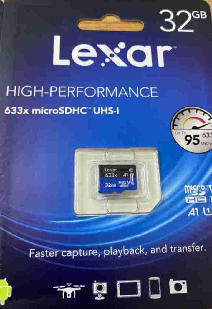 雷克沙（Lexar）TF卡 633X 存储卡 gopro microSD手机高速switch内存卡 32GTF95mb卡 标配怎么样，好用吗，口碑，心得，评价，,第4张