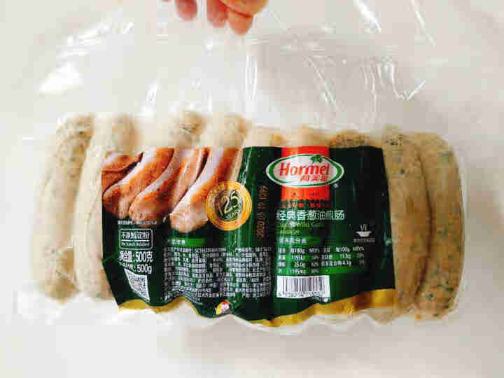 荷美尔（Hormel）经典香葱油煎肠 冷冻 500g/袋 火腿肠香肠 烧烤肠 纯肉肠 热狗 早餐肠怎么样，好用吗，口碑，心得，评价，试用报告,第2张