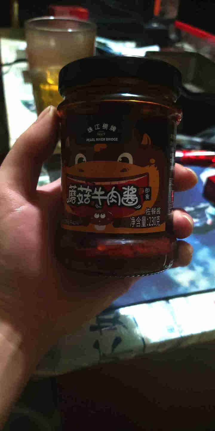 珠江桥牌 蘑菇牛肉酱 辣椒酱 香辣拌饭酱 香菇酱 辣椒拌面酱贵州辣酱下饭酱 火锅底料调味酱 230g*1瓶怎么样，好用吗，口碑，心得，评价，试用报告,第2张