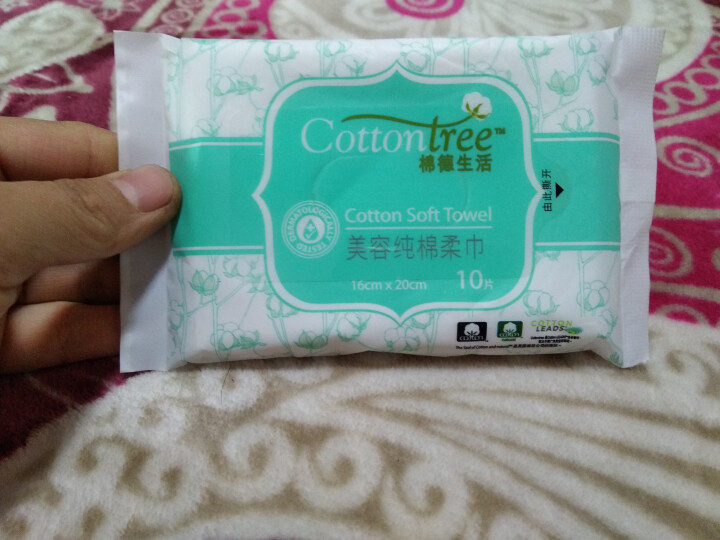 棉德生活 (Cottontree)居家纯棉柔巾 居家抽纸巾孕妇可用干湿两用 10片/包 16cm*20cm 软抽怎么样，好用吗，口碑，心得，评价，试用报告,第2张