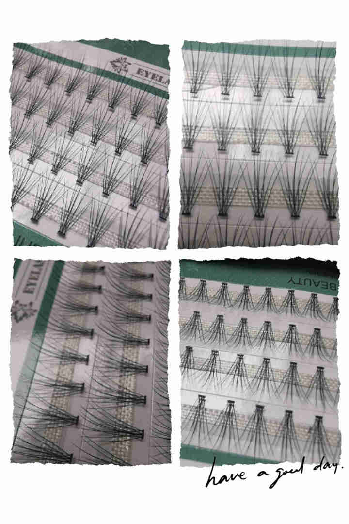 爱优奇 眼睫毛朵毛假睫毛自然款自己嫁接睫毛山茶花美睫水貂毛浓密 10D山茶花眼线加固款,第5张