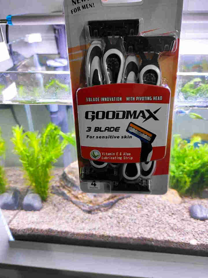 GOODMAX剃须刀进口钢带便携剃须刀手动三层全身水洗锋利刮胡刀 3103/黑白/4支 4支怎么样，好用吗，口碑，心得，评价，试用报告,第2张