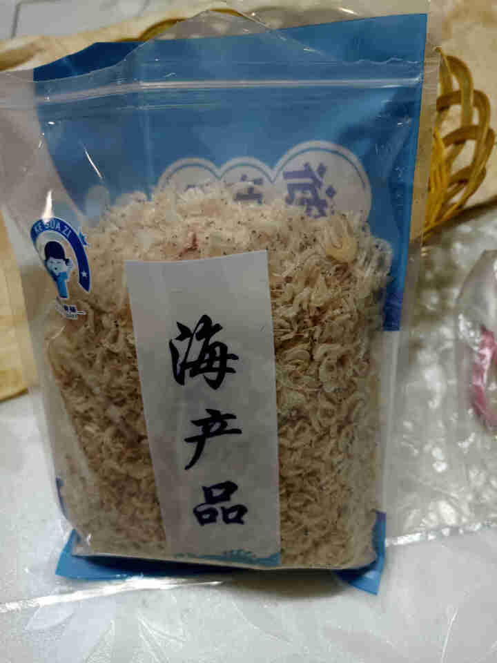 柯瓜子海鲜铺  东海捕捞无盐虾皮淡干虾皮粉烹饪配菜虾干小海虾小虾米袋装 半斤装  250g/包怎么样，好用吗，口碑，心得，评价，试用报告,第2张