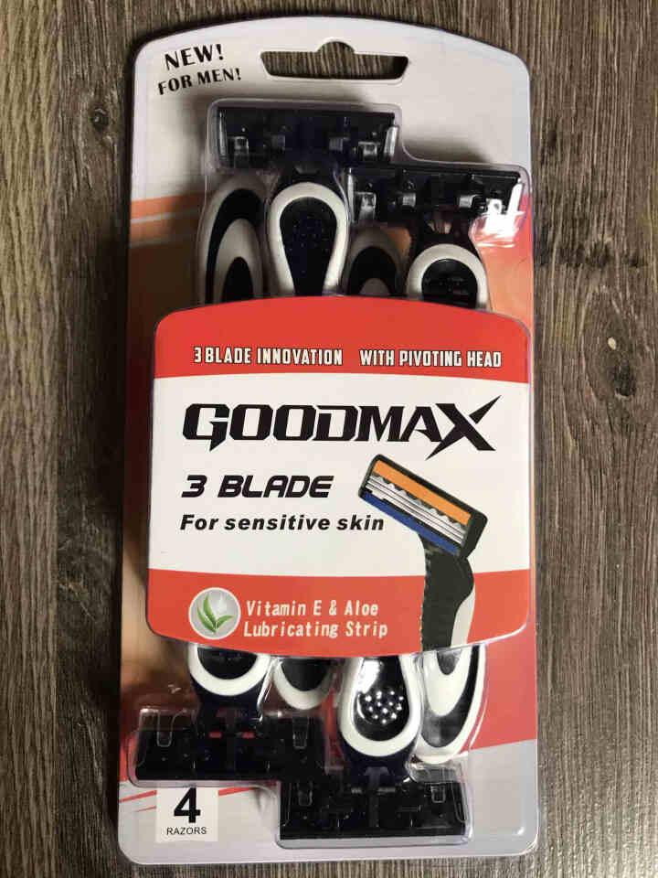 GOODMAX剃须刀进口钢带便携剃须刀手动三层全身水洗锋利刮胡刀 3103/黑白/4支 4支怎么样，好用吗，口碑，心得，评价，试用报告,第2张