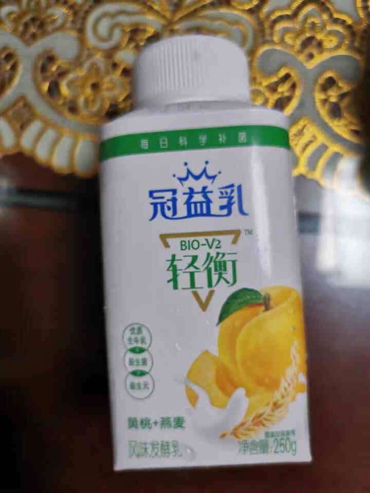 蒙牛冠益乳酸奶风味酸牛奶益生菌发酵乳儿童营养早餐奶250g*8盒 蒙牛冠益乳250g 黄桃燕麦味 2瓶怎么样，好用吗，口碑，心得，评价，试用报告,第3张