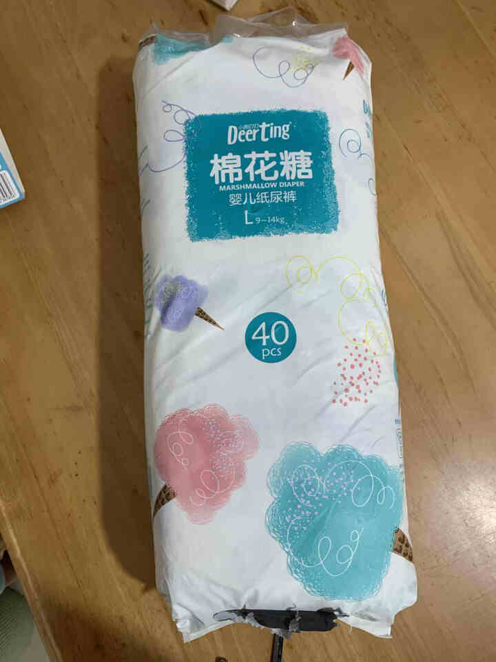 小鹿叮叮DEERTING棉花糖纸尿裤L码40片(9,第2张