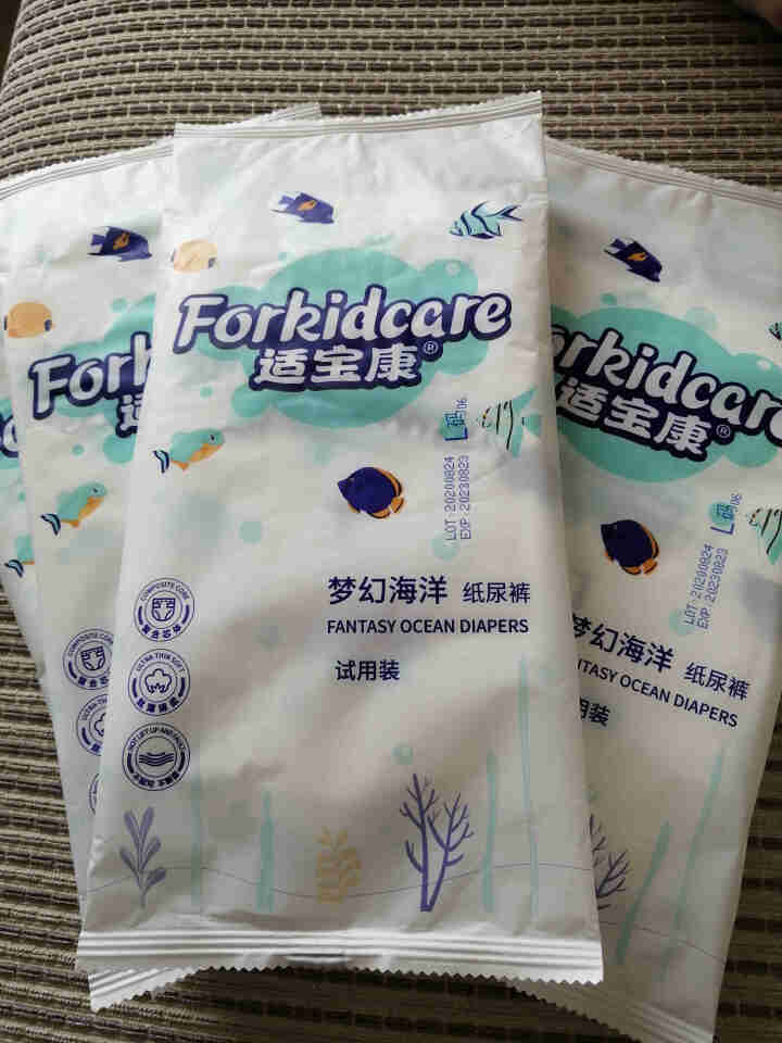 适宝康·Forkidcare 梦幻海洋纸尿裤试用装L码*4片 适合9,第2张