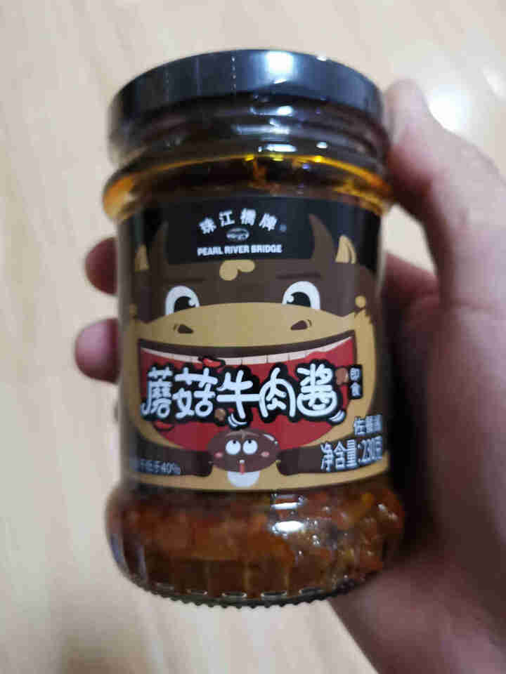 珠江桥牌 蘑菇牛肉酱 辣椒酱 香辣拌饭酱 香菇酱 辣椒拌面酱贵州辣酱下饭酱 火锅底料调味酱 230g*1瓶怎么样，好用吗，口碑，心得，评价，试用报告,第3张