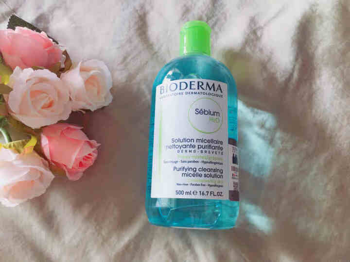 法国贝德玛（BIODERMA）净妍控油洁肤液500ml（卸妆水 深层清洁 绿水 控油补水 改善毛孔痘痘 原装进口）怎么样，好用吗，口碑，心得，评价，试用报告,第2张