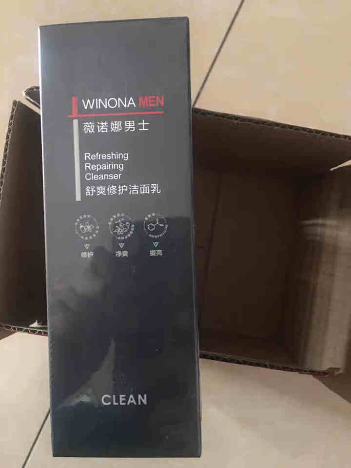 薇诺娜男士（WINONA MEN）舒爽修护洁面乳120g小灰管男士洗面奶控油洁面乳清爽补水保湿温和怎么样，好用吗，口碑，心得，评价，试用报告,第4张