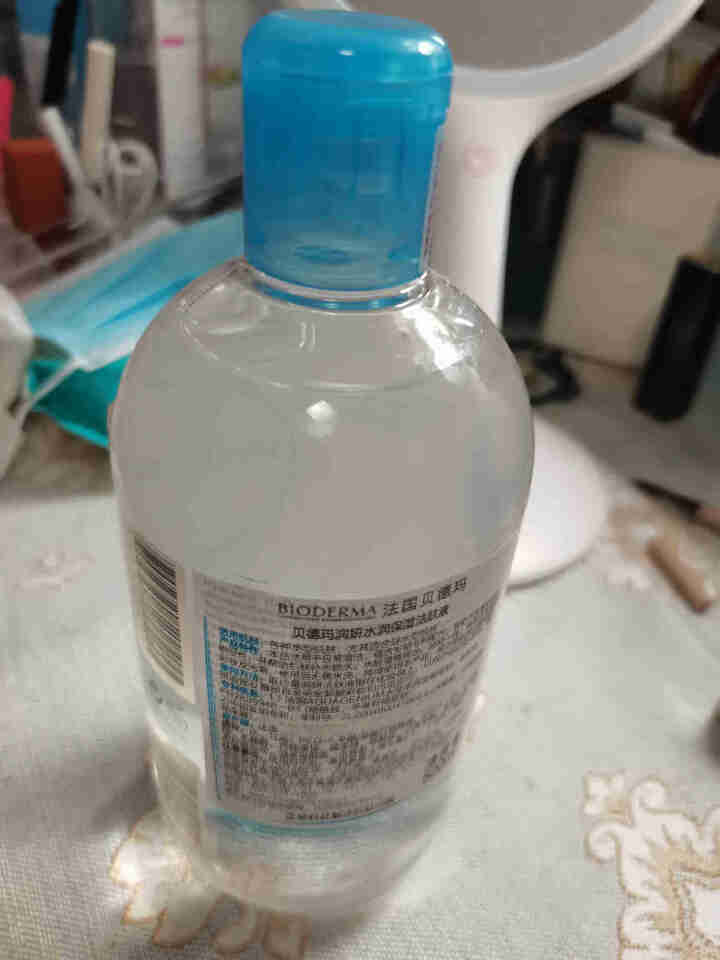 法国贝德玛（BIODERMA）润妍水润保湿洁肤液500ml （卸妆水 深层清洁 蓝水 补水焕肤 干皮 眼唇 原装进口）怎么样，好用吗，口碑，心得，评价，试用报告,第2张