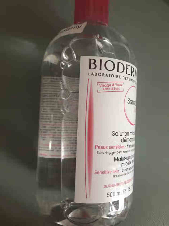 法国贝德玛（BIODERMA）舒妍多效洁肤液500ml （卸妆水 深层清洁 粉水 舒缓保湿 敏感肌 眼唇 原装进口）怎么样，好用吗，口碑，心得，评价，试用报告,第2张