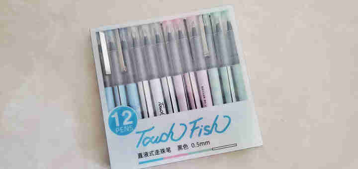 Touch Fish直液式走珠笔 黑色0.5mm中性笔签字笔学生考试用速干12支装 黑色0.5mm子弹头走珠笔12支装怎么样，好用吗，口碑，心得，评价，试用报告,第2张